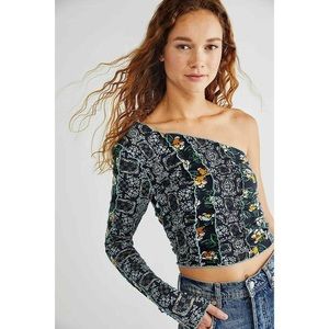 Y2K Free People One Shoulder Patchwork Top, size XS